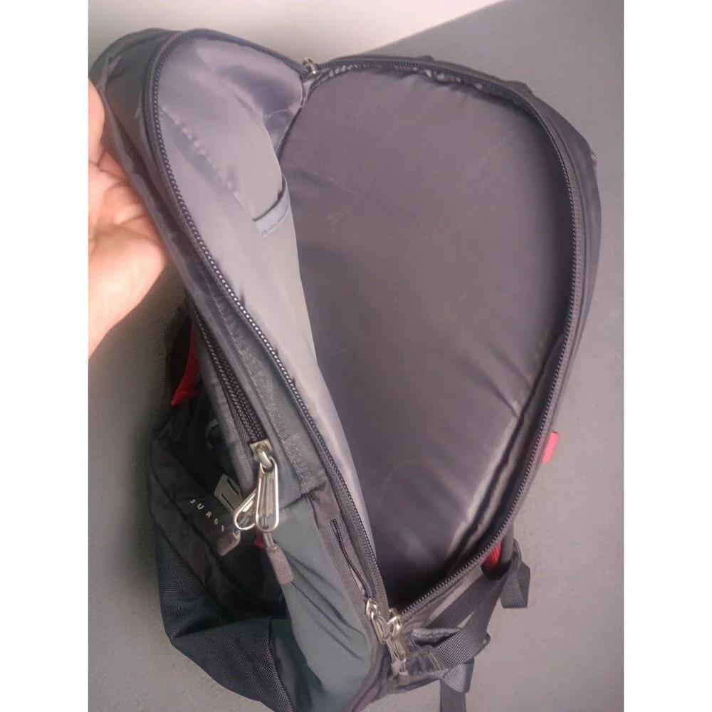 The North Face Surge II 2 Black Laptop Backpack Bag Multi Pocket Travel Daypack